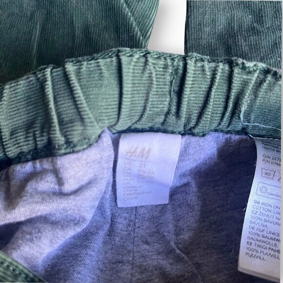 H&M Toddler Corduroy Pants | Soft Lined Joggers | Size 2T | 50 cm Length - Picture 3 of 4